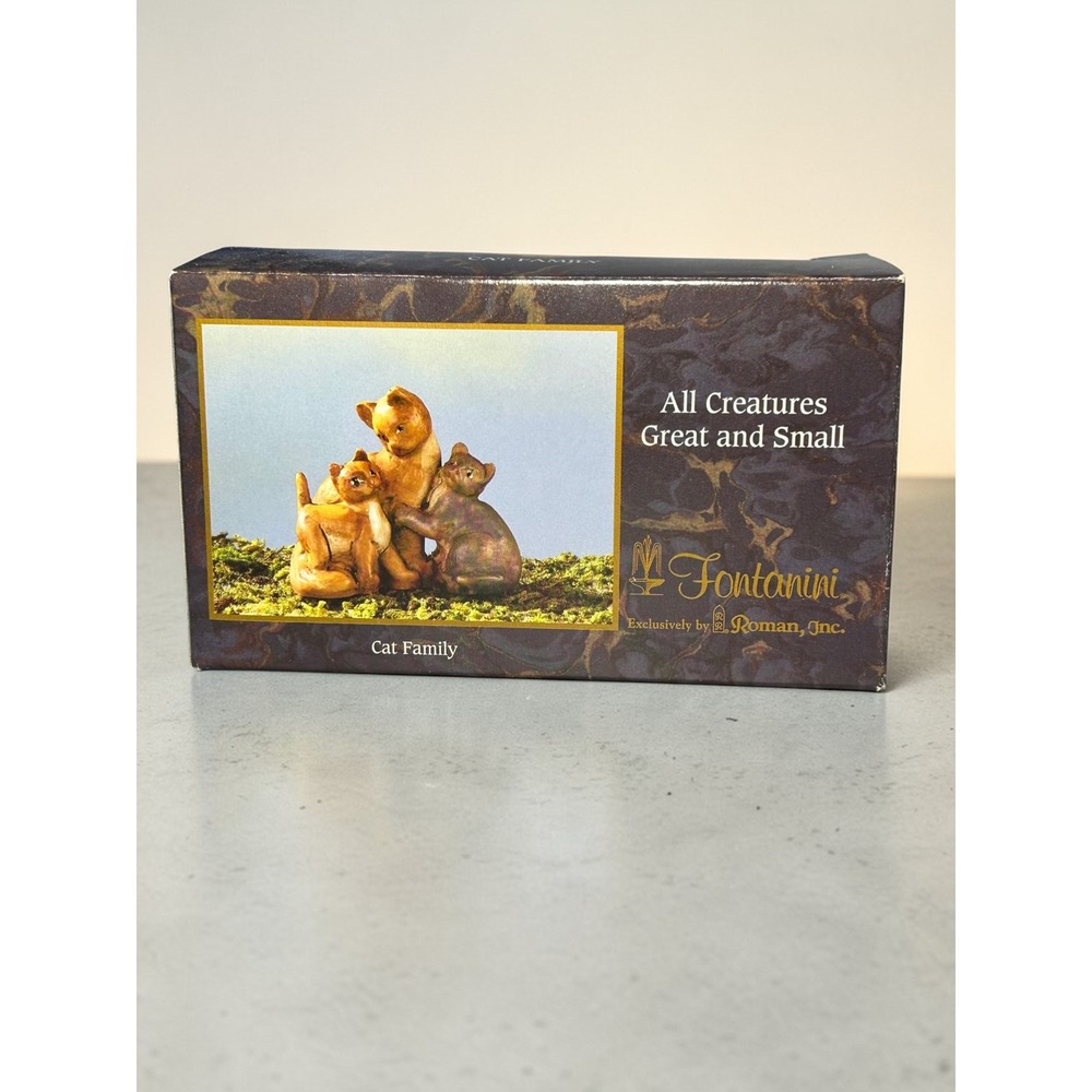 Fontanini Cat Family Figurine 51535 All Creatures Great and Small Roman Inc Box